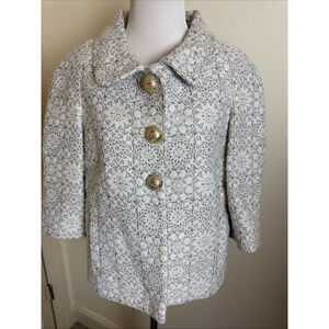 Merry Hatman Brocade Woven Cropped Jacket Size 40 US 2